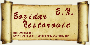 Božidar Nestorović vizit kartica